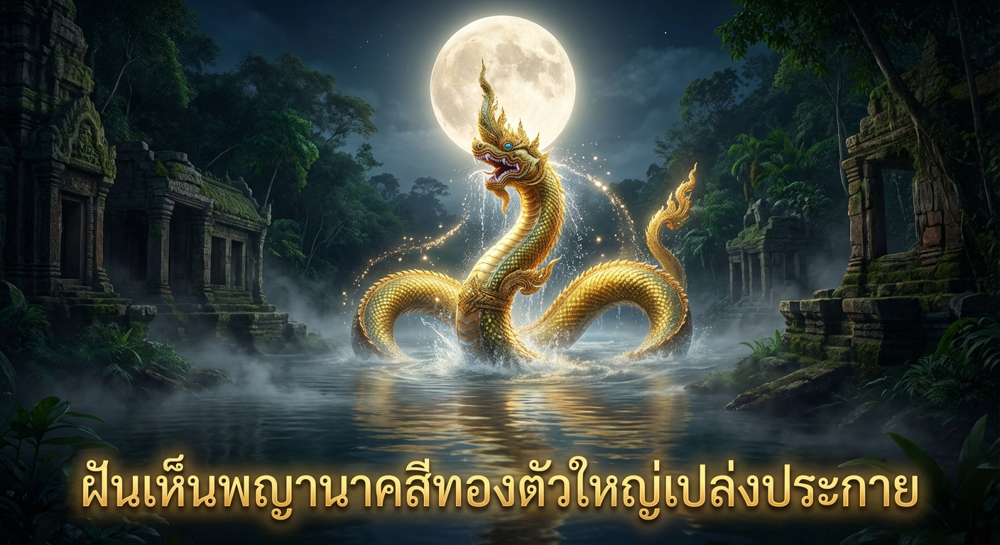 ฝันเห็นพญานาคสีทองตัวใหญ่เปล่งประกาย