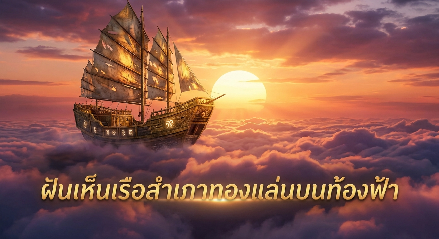 ฝันเห็นเรือสำเภาทองแล่นบนท้องฟ้า