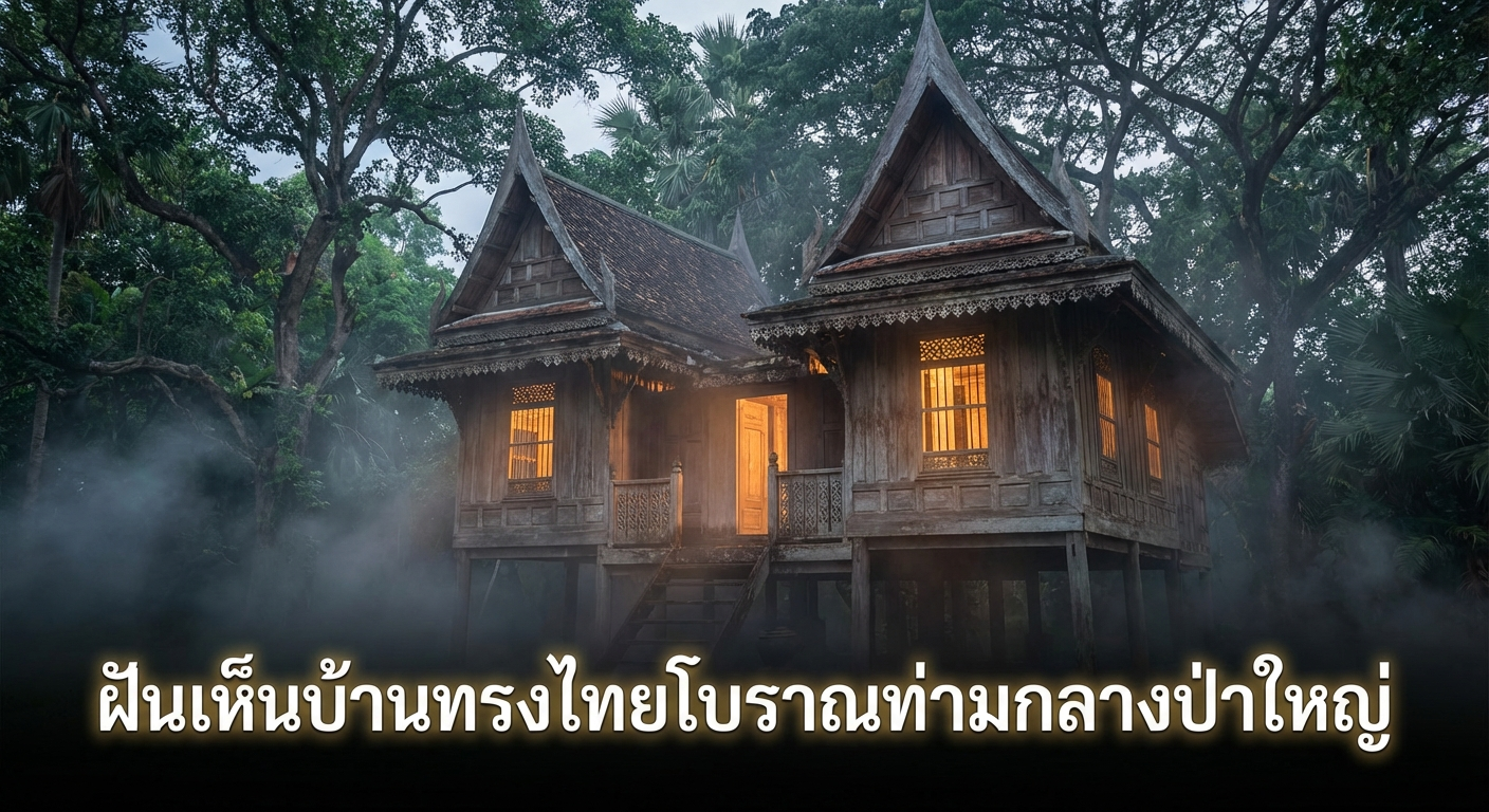 ฝันเห็นบ้านทรงไทยโบราณท่ามกลางป่าใหญ่