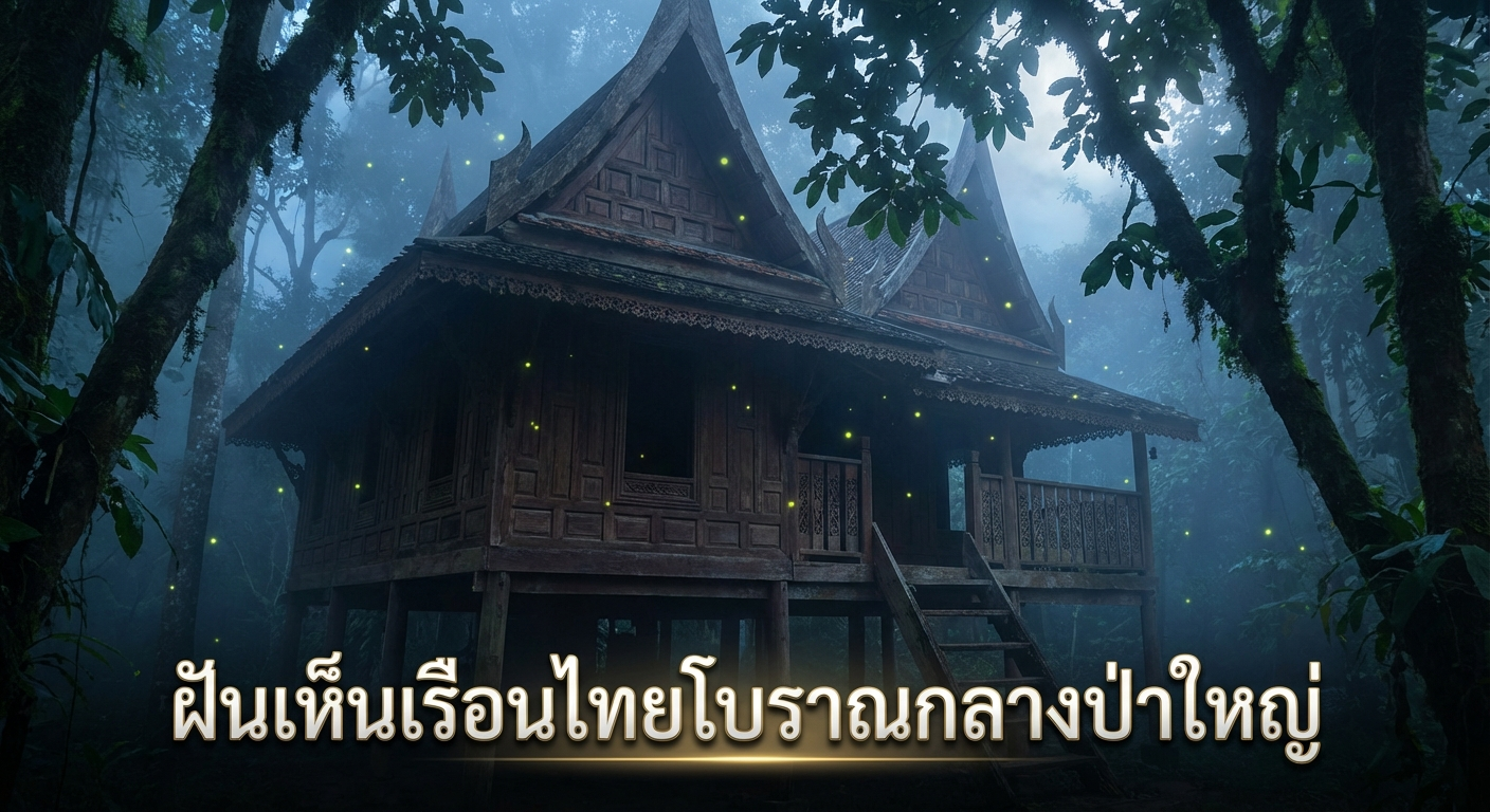 ฝันเห็นเรือนไทยโบราณกลางป่าใหญ่