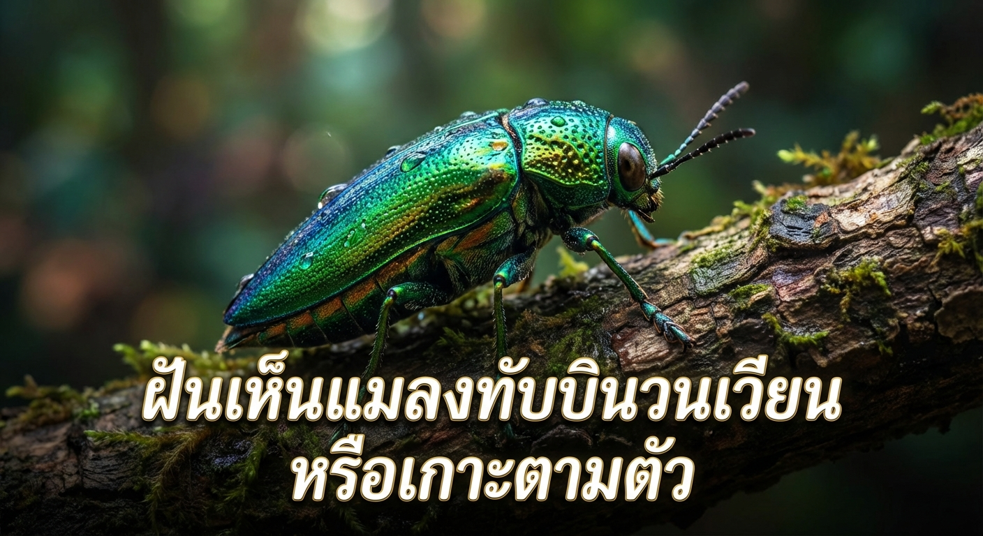 ฝันเห็นแมลงทับบินวนเวียน หรือเกาะตามตัว