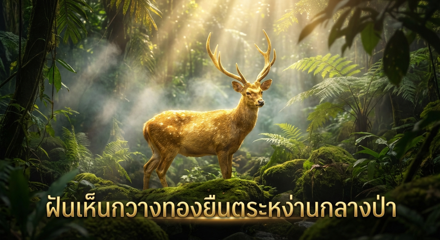 ฝันเห็นกวางทองยืนตระหง่านกลางป่า