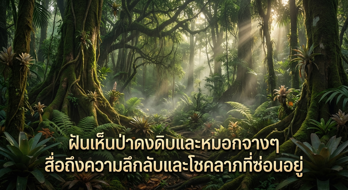 ฝันเห็นป่าดงดิบและหมอกจางๆ สื่อถึงความลึกลับและโชคลาภที่ซ่อนอยู่