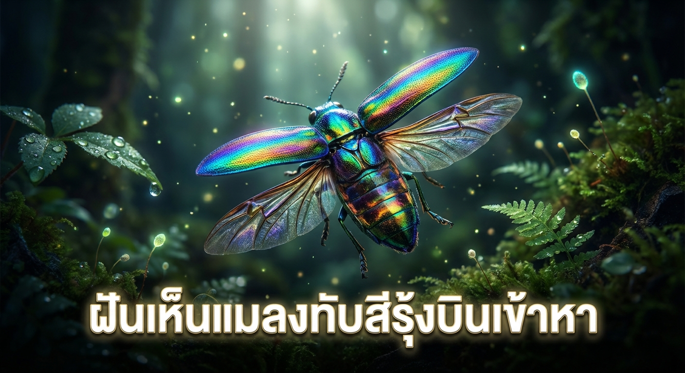 ฝันเห็นแมลงทับสีรุ้งบินเข้าหา