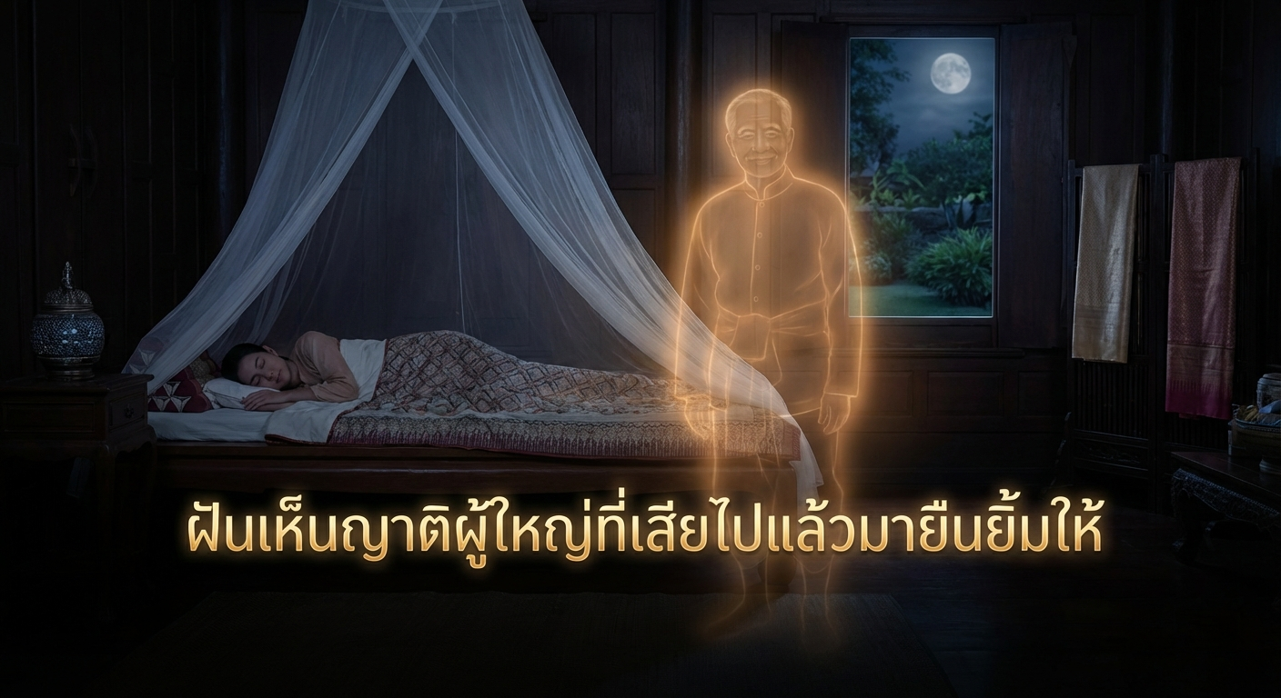 ฝันเห็นญาติผู้ใหญ่ที่เสียไปแล้วมายืนยิ้มให้