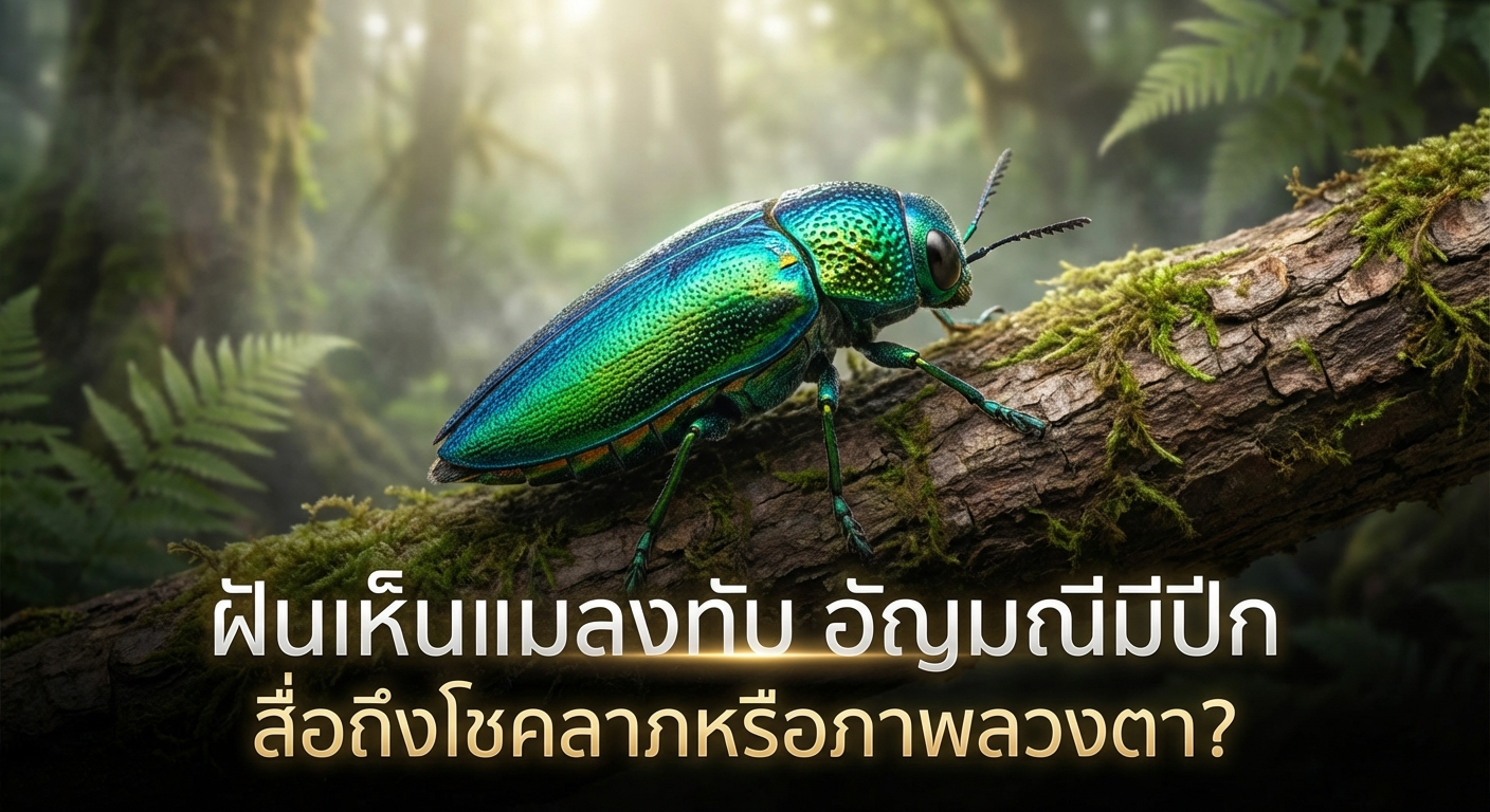 ฝันเห็นแมลงทับ อัญมณีมีปีก สื่อถึงโชคลาภหรือภาพลวงตา?