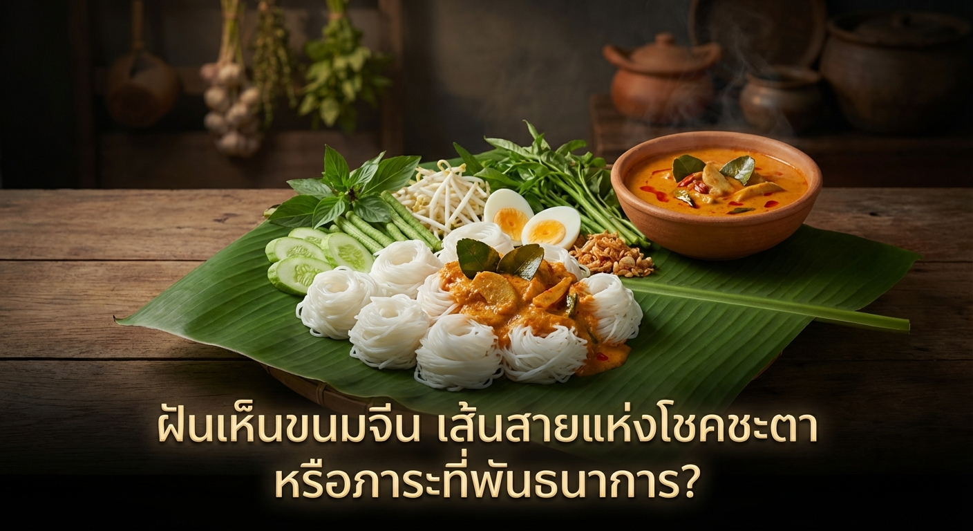 ฝันเห็นขนมจีน เส้นสายแห่งโชคชะตา หรือภาระที่พันธนาการ?