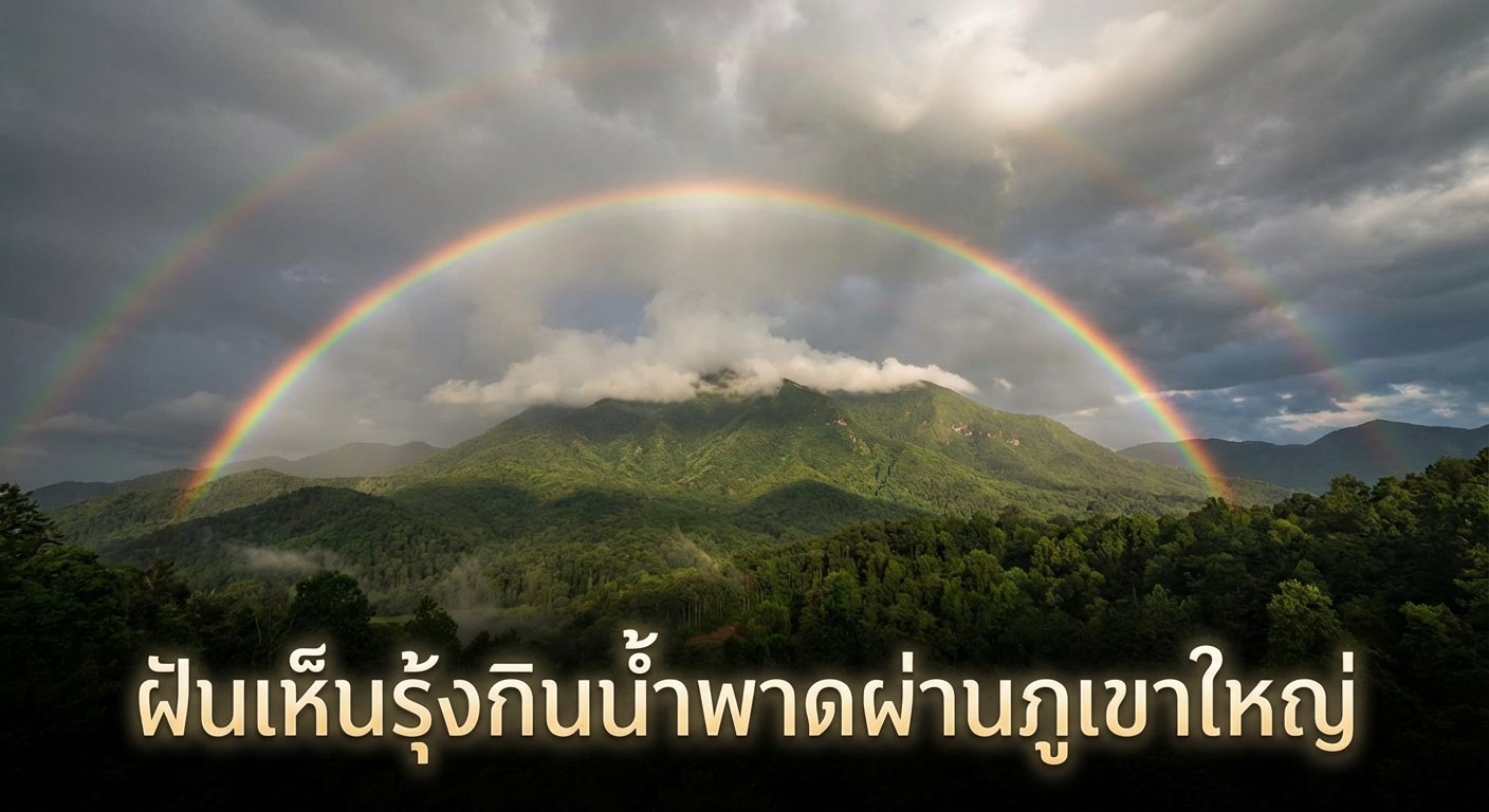 ฝันเห็นรุ้งกินน้ำพาดผ่านภูเขาใหญ่