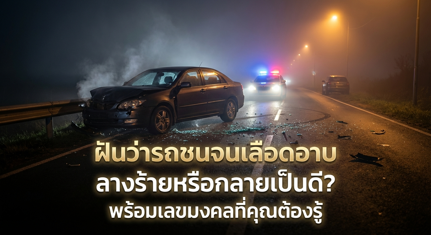 ฝันว่ารถชนจนเลือดอาบ ลางร้ายหรือกลายเป็นดี? พร้อมเลขมงคลที่คุณต้องรู้