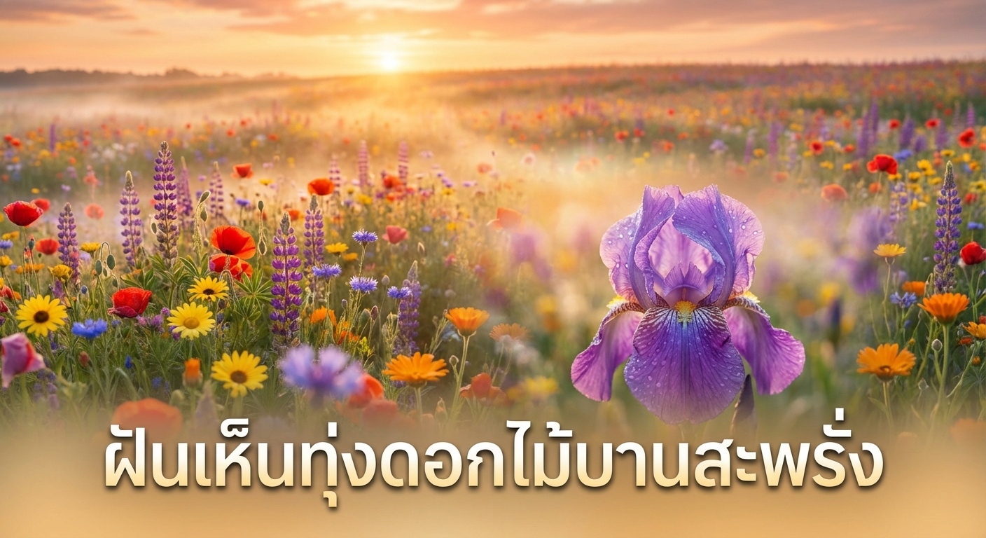 ฝันเห็นทุ่งดอกไม้บานสะพรั่ง