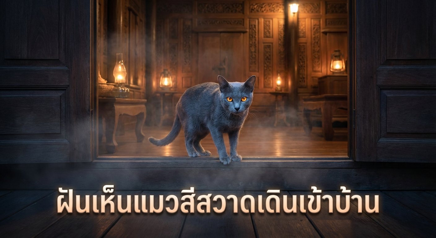 ฝันเห็นแมวสีสวาดเดินเข้าบ้าน