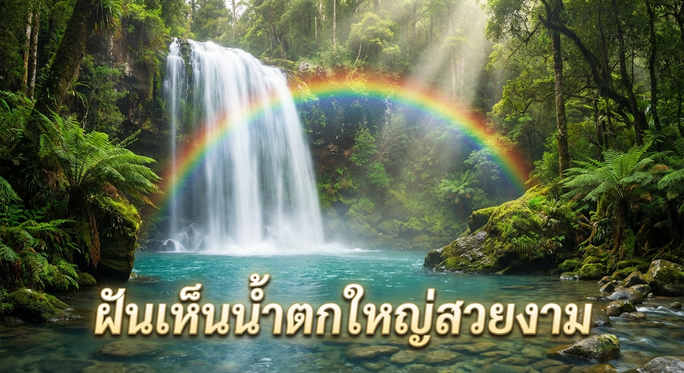 ฝันเห็นน้ำตกใหญ่สวยงาม