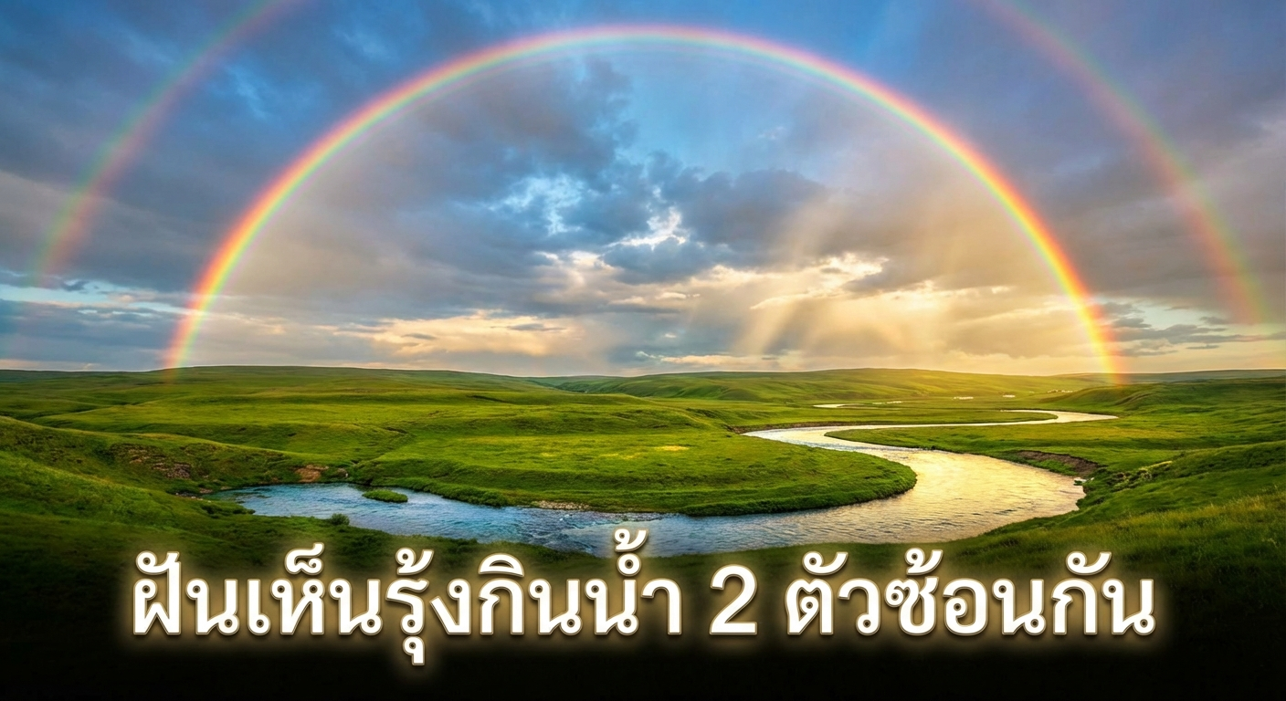 ฝันเห็นรุ้งกินน้ำ 2 ตัวซ้อนกัน