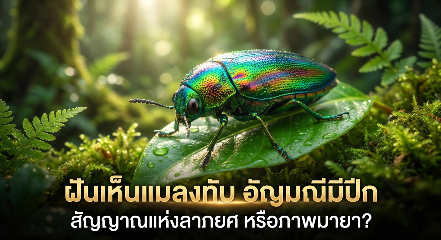 ฝันเห็นแมลงทับ อัญมณีมีปีก สัญญาณแห่งลาภยศ หรือภาพมายา?