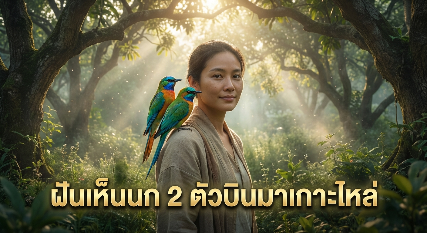 ฝันเห็นนก 2 ตัวบินมาเกาะไหล่