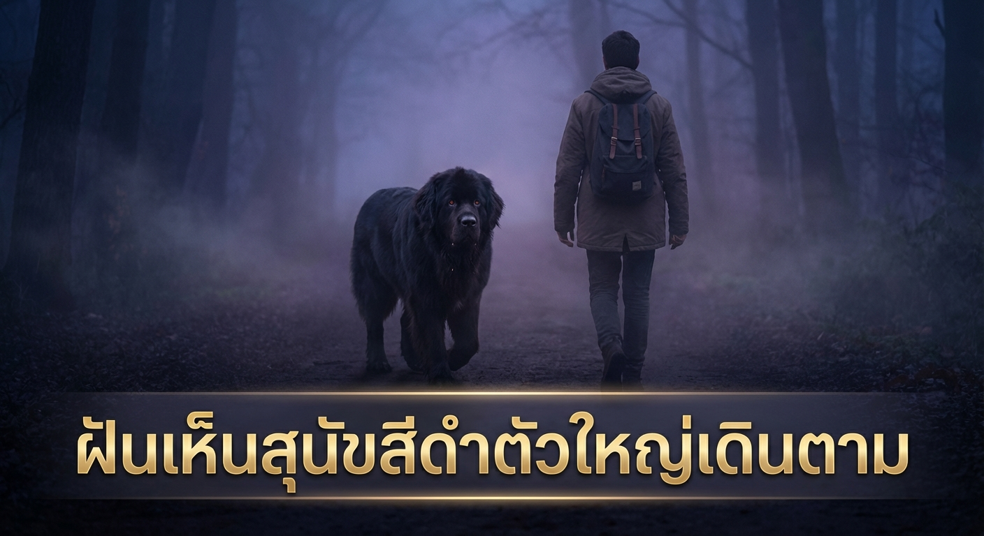 ฝันเห็นสุนัขสีดำตัวใหญ่เดินตาม