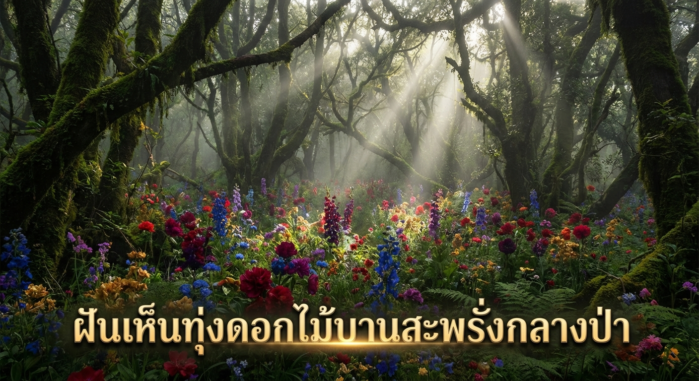 ฝันเห็นทุ่งดอกไม้บานสะพรั่งกลางป่า