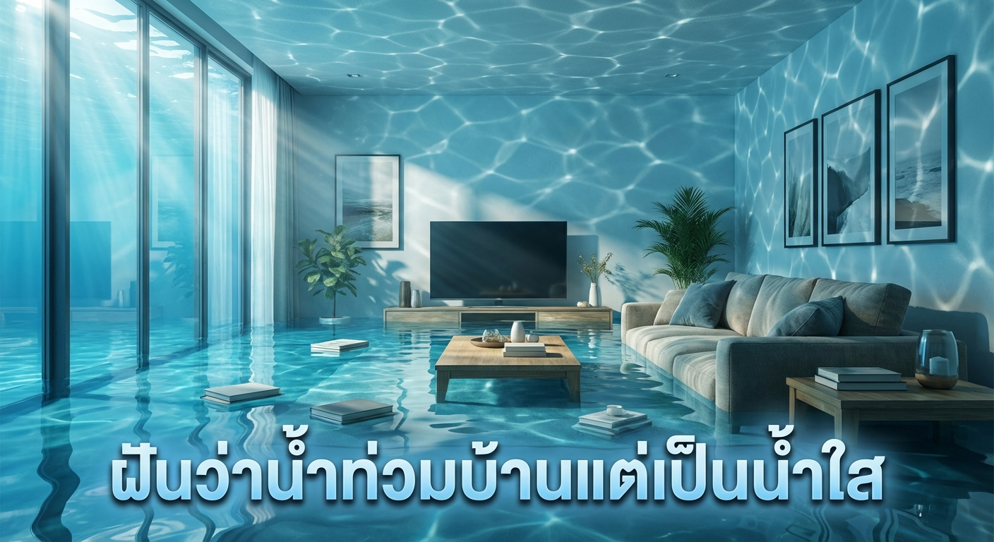 ฝันว่าน้ำท่วมบ้านแต่เป็นน้ำใส