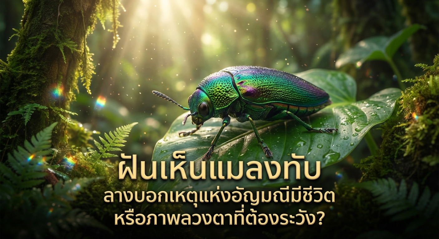 ฝันเห็นแมลงทับ ลางบอกเหตุแห่งอัญมณีมีชีวิต หรือภาพลวงตาที่ต้องระวัง?