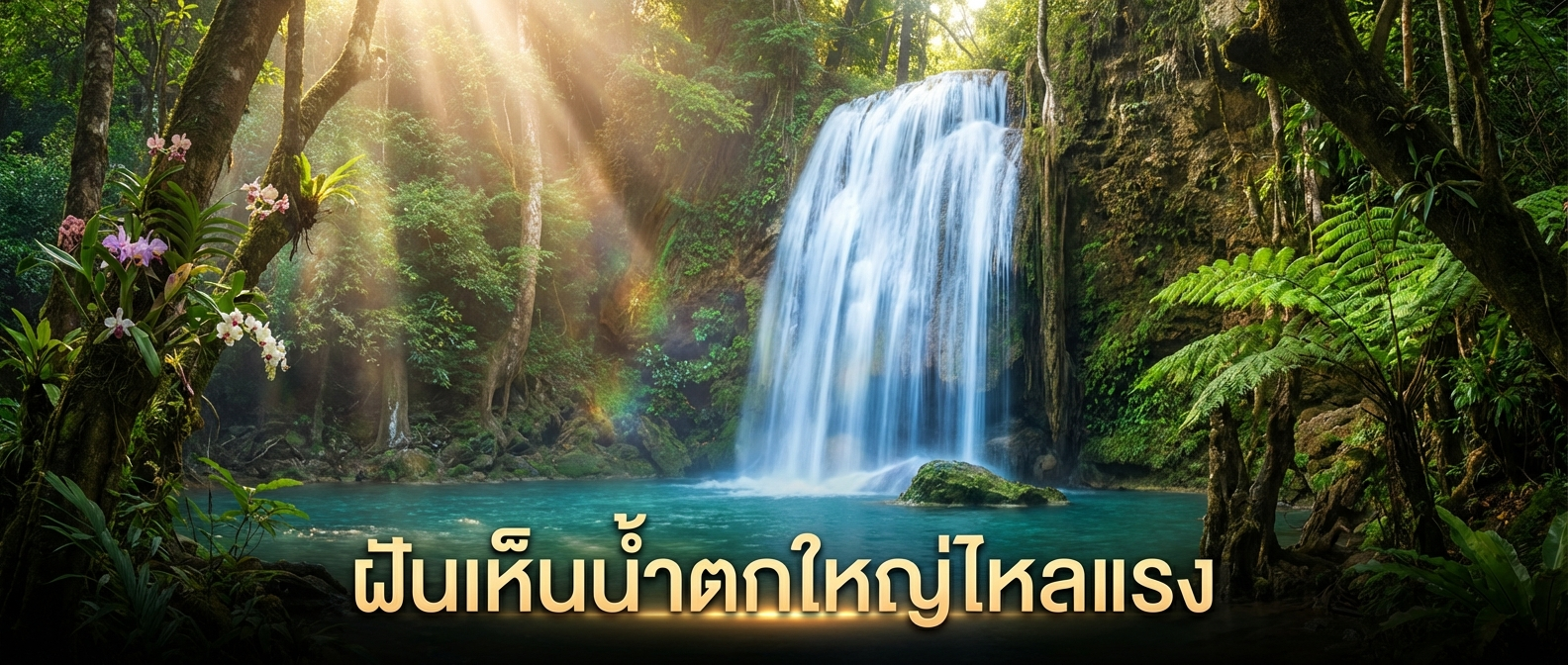 ฝันเห็นน้ำตกใหญ่ไหลแรง