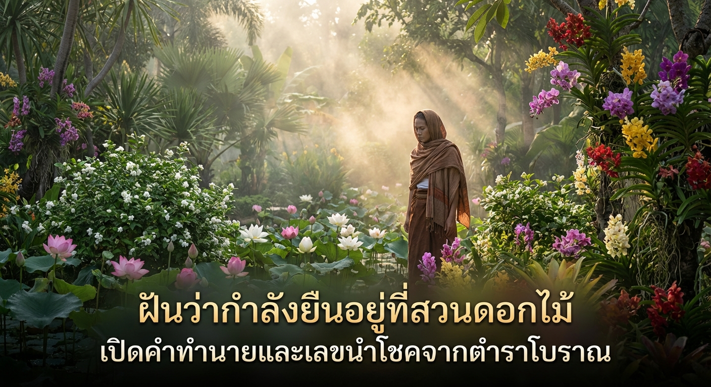 ฝันว่ากำลังยืนอยู่ที่สวนดอกไม้ เปิดคำทำนายและเลขนำโชคจากตำราโบราณ