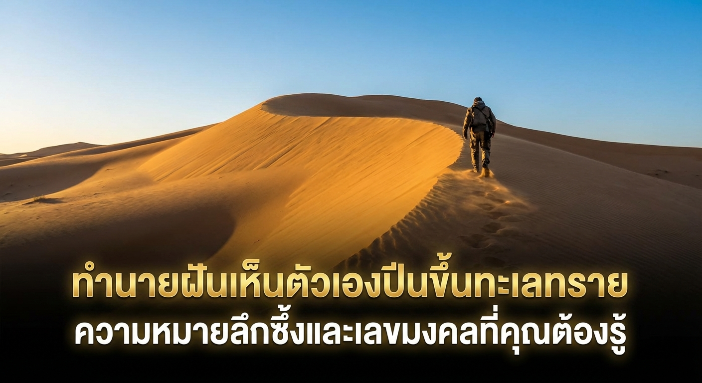 ทำนายฝันเห็นตัวเองปีนขึ้นทะเลทราย ความหมายลึกซึ้งและเลขมงคลที่คุณต้องรู้