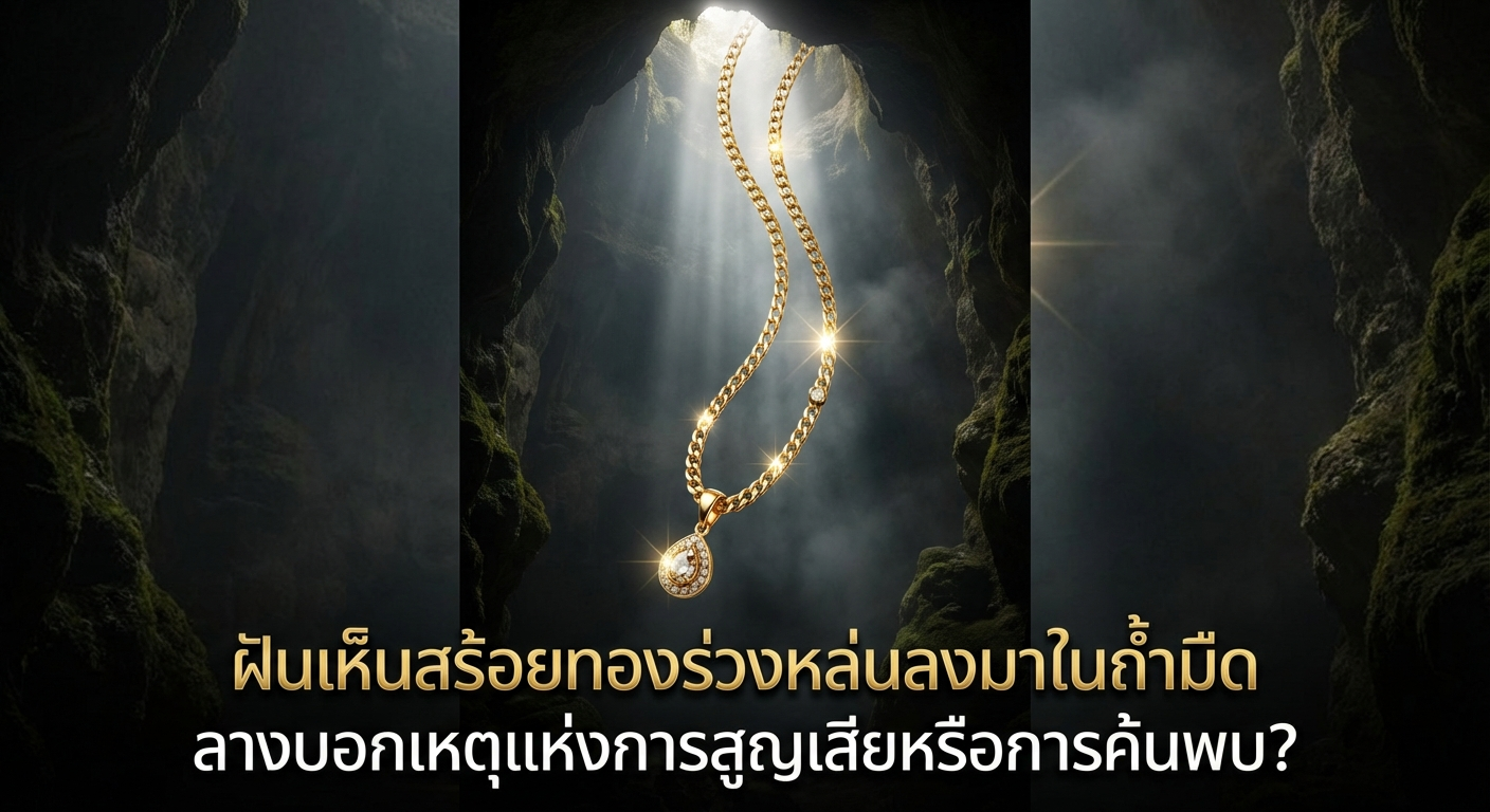 ฝันเห็นสร้อยทองร่วงหล่นลงมาในถ้ำมืด ลางบอกเหตุแห่งการสูญเสียหรือการค้นพบ?
