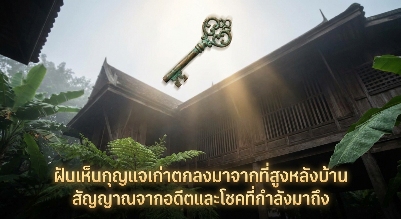 ฝันเห็นกุญแจเก่าตกลงมาจากที่สูงหลังบ้าน สัญญาณจากอดีตและโชคที่กำลังมาถึง