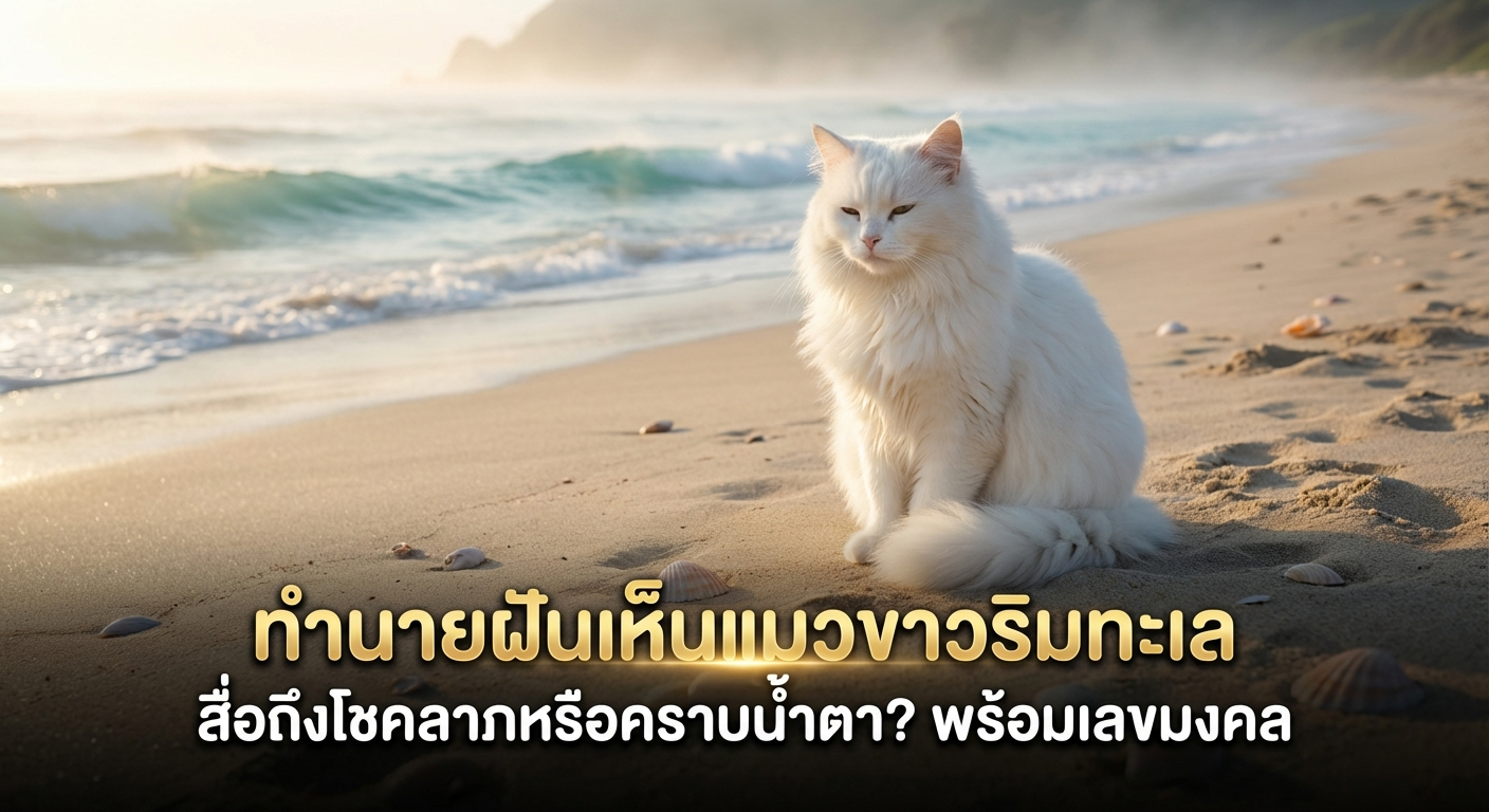ทำนายฝันเห็นแมวขาวริมทะเล สื่อถึงโชคลาภหรือคราบน้ำตา? พร้อมเลขมงคล