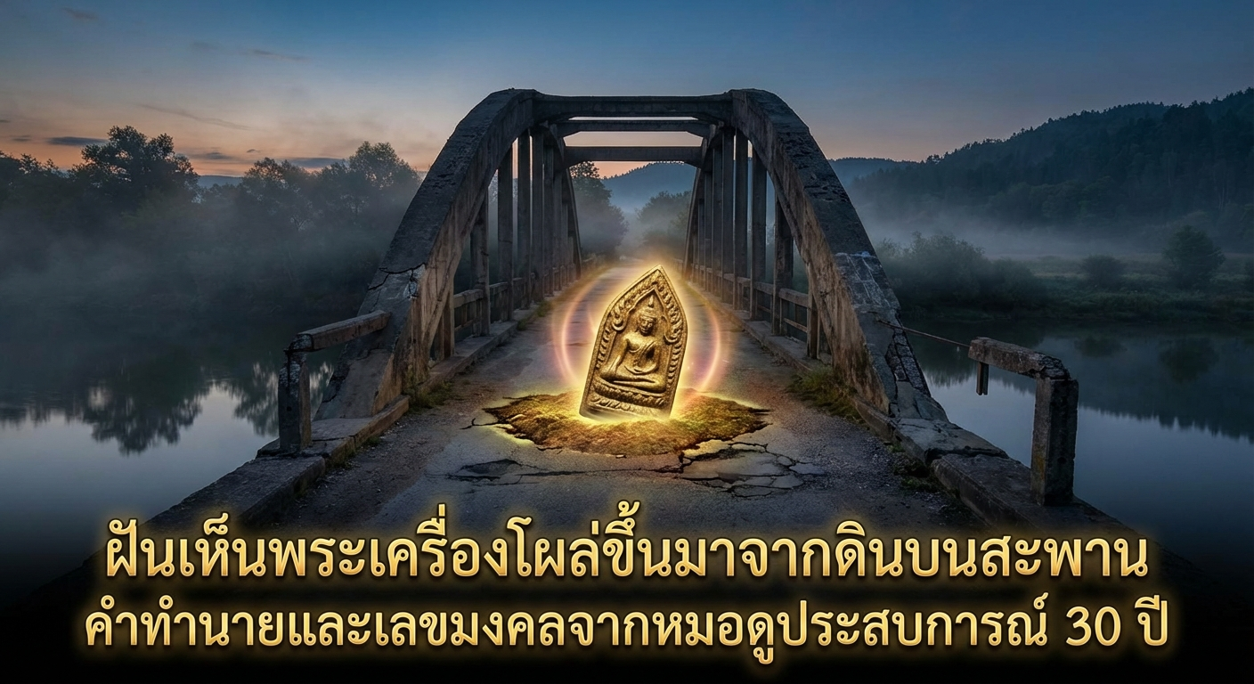 ฝันเห็นพระเครื่องโผล่ขึ้นมาจากดินบนสะพาน คำทำนายและเลขมงคลจากหมอดูประสบการณ์ 30 ปี