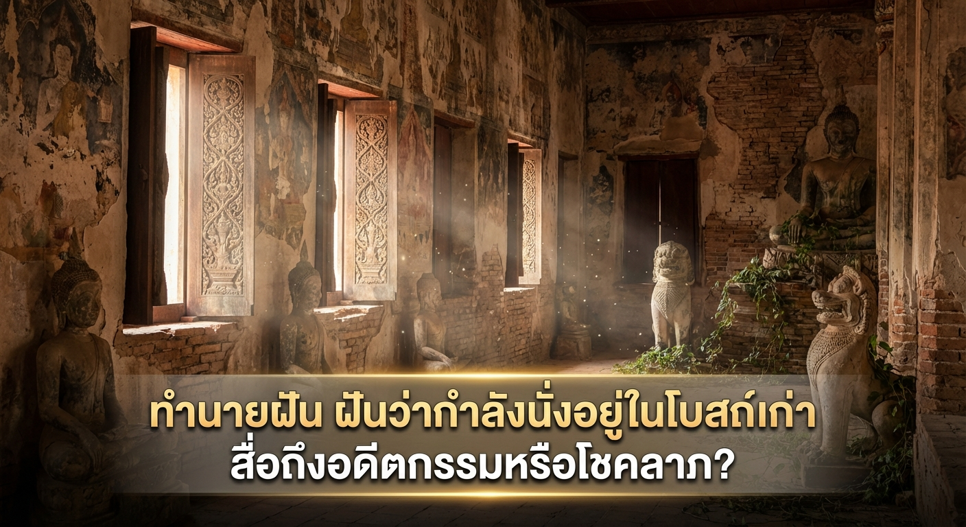 ทำนายฝัน ฝันว่ากำลังนั่งอยู่ในโบสถ์เก่า สื่อถึงอดีตกรรมหรือโชคลาภ?