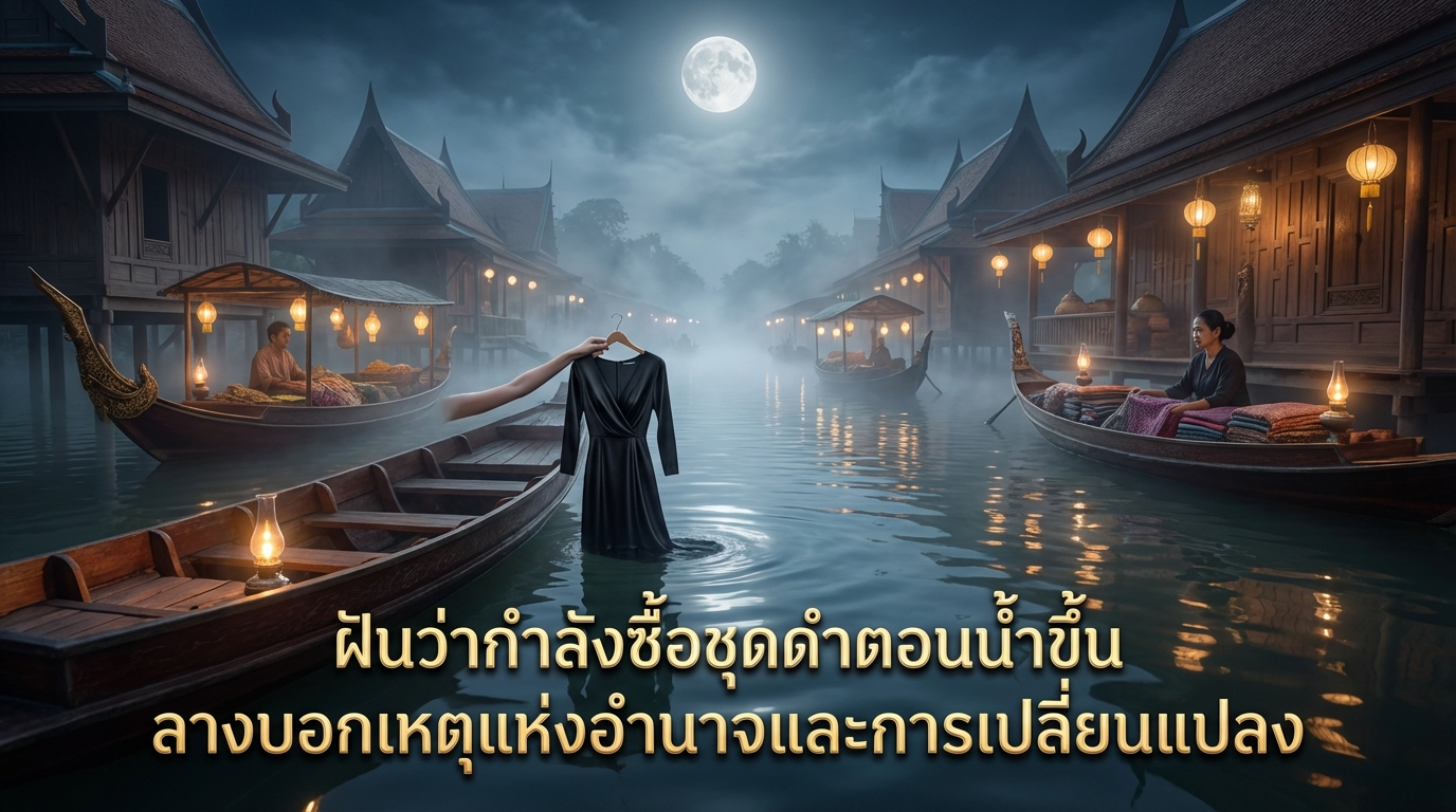 ฝันว่ากำลังซื้อชุดดำตอนน้ำขึ้น ลางบอกเหตุแห่งอำนาจและการเปลี่ยนแปลง