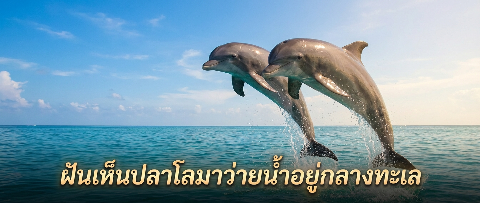 ฝันเห็นปลาโลมาว่ายน้ำอยู่กลางทะเล