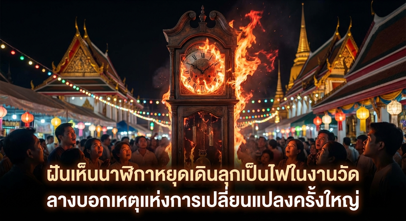ฝันเห็นนาฬิกาหยุดเดินลุกเป็นไฟในงานวัด ลางบอกเหตุแห่งการเปลี่ยนแปลงครั้งใหญ่