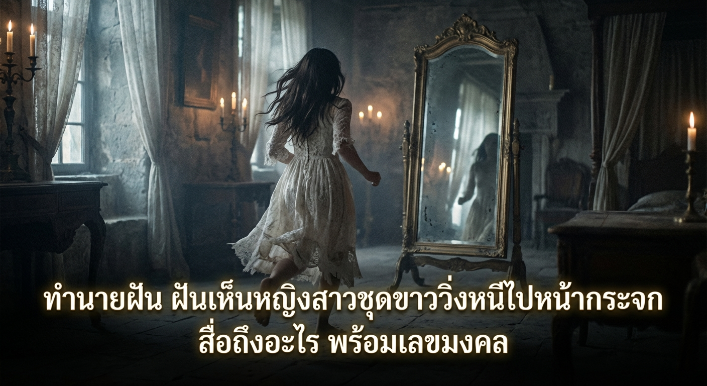 ทำนายฝัน ฝันเห็นหญิงสาวชุดขาววิ่งหนีไปหน้ากระจก สื่อถึงอะไร พร้อมเลขมงคล