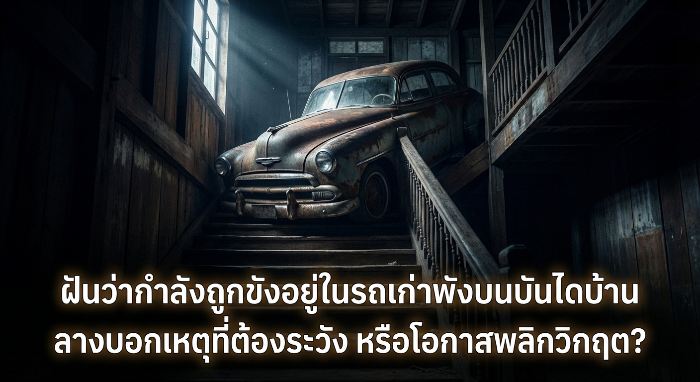 ฝันว่ากำลังถูกขังอยู่ในรถเก่าพังบนบันไดบ้าน ลางบอกเหตุที่ต้องระวัง หรือโอกาสพลิกวิกฤต?