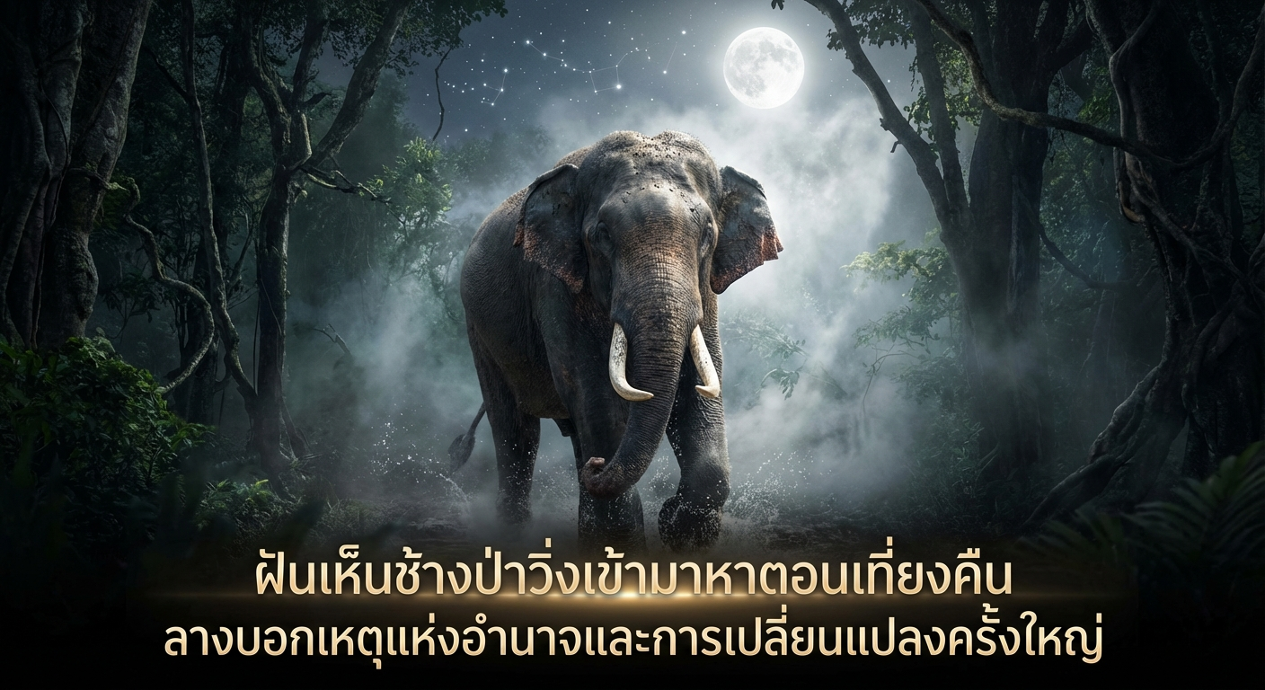 ฝันเห็นช้างป่าวิ่งเข้ามาหาตอนเที่ยงคืน ลางบอกเหตุแห่งอำนาจและการเปลี่ยนแปลงครั้งใหญ่
