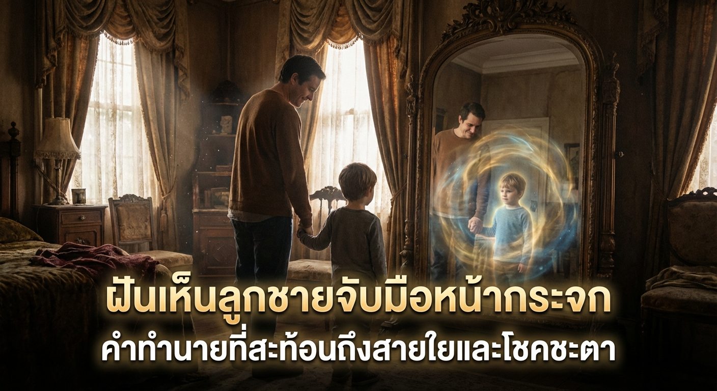 ฝันเห็นลูกชายจับมือหน้ากระจก คำทำนายที่สะท้อนถึงสายใยและโชคชะตา
