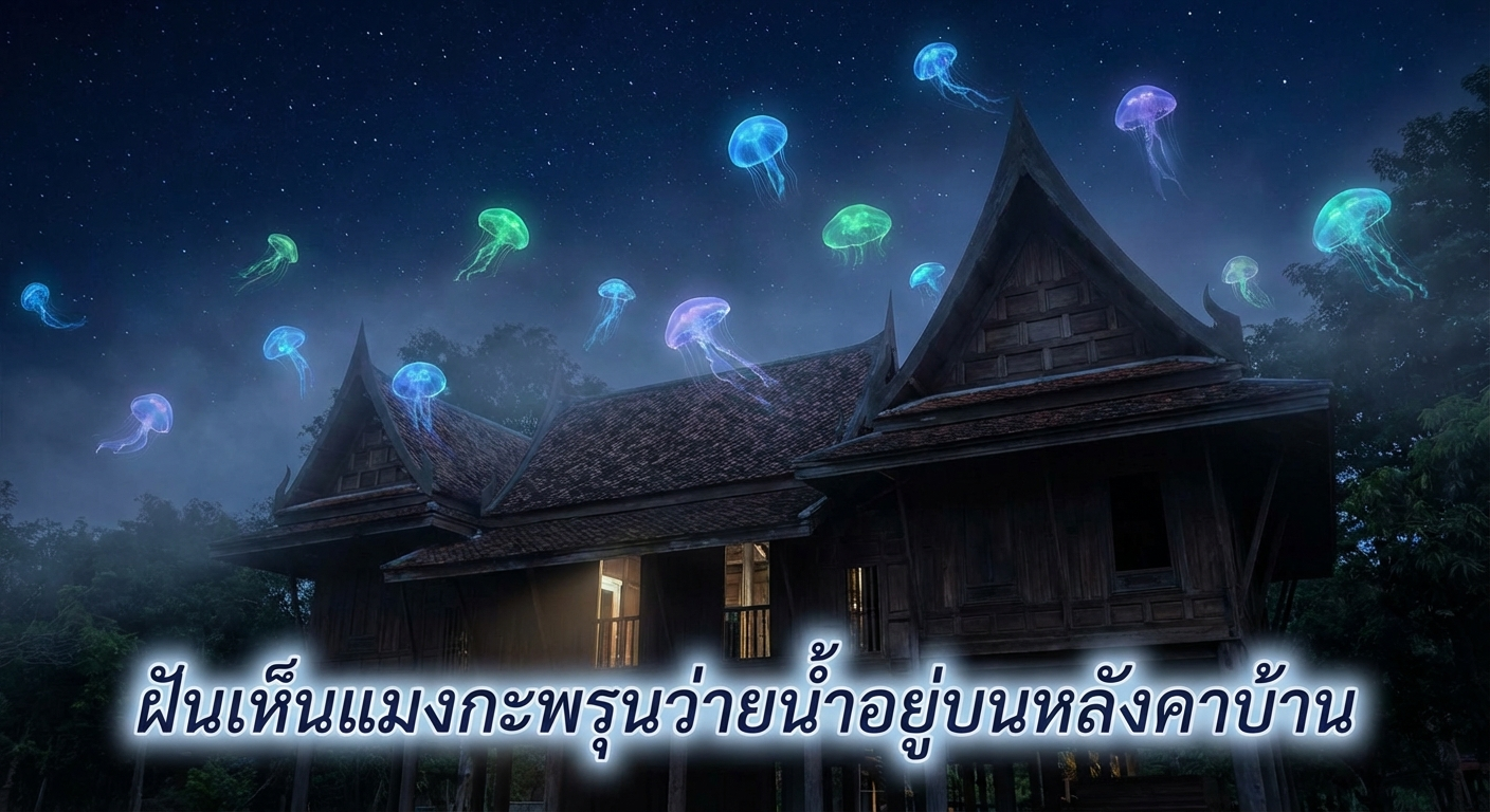 ฝันเห็นแมงกะพรุนว่ายน้ำอยู่บนหลังคาบ้าน