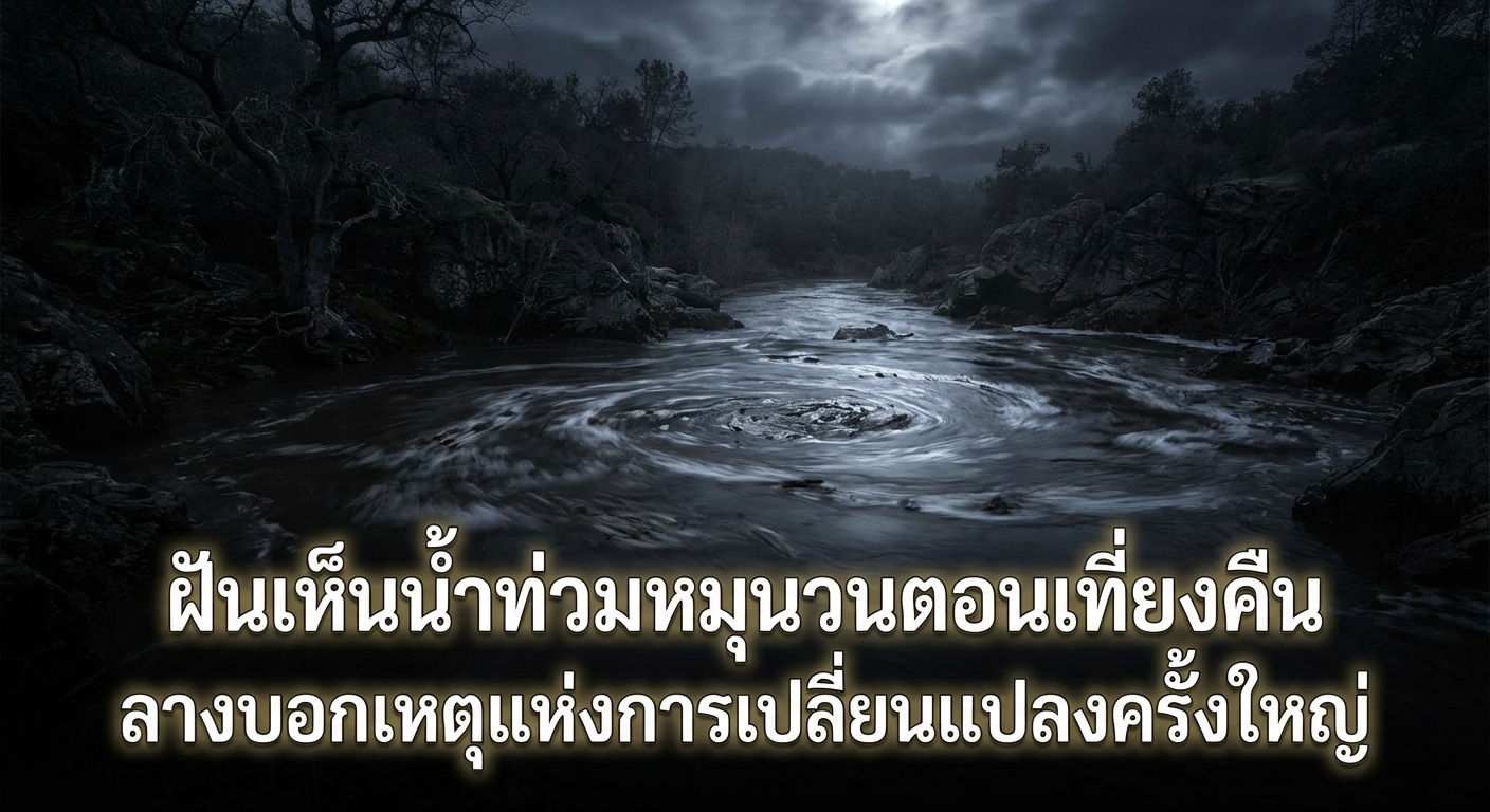 ฝันเห็นน้ำท่วมหมุนวนตอนเที่ยงคืน ลางบอกเหตุแห่งการเปลี่ยนแปลงครั้งใหญ่