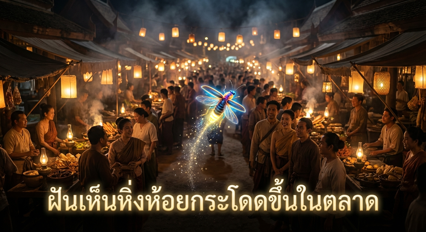 ฝันเห็นหิ่งห้อยกระโดดขึ้นในตลาด