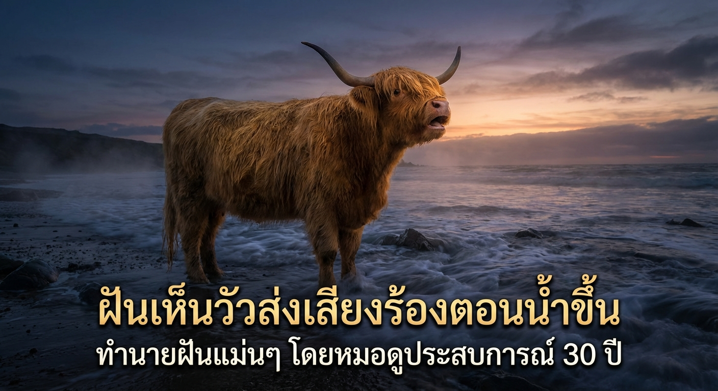 ฝันเห็นวัวส่งเสียงร้องตอนน้ำขึ้น ทำนายฝันแม่นๆ โดยหมอดูประสบการณ์ 30 ปี