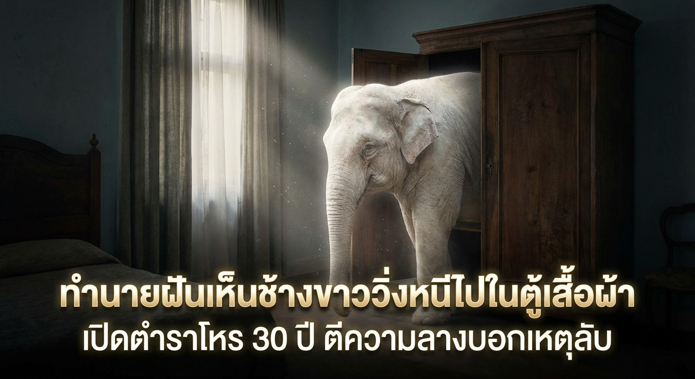 ทำนายฝันเห็นช้างขาววิ่งหนีไปในตู้เสื้อผ้า เปิดตำราโหร 30 ปี ตีความลางบอกเหตุลับ