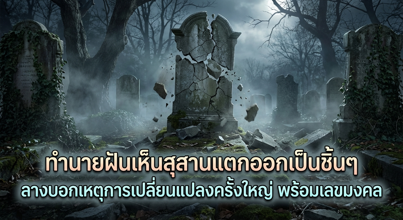 ทำนายฝันเห็นสุสานแตกออกเป็นชิ้นๆ ลางบอกเหตุการเปลี่ยนแปลงครั้งใหญ่ พร้อมเลขมงคล