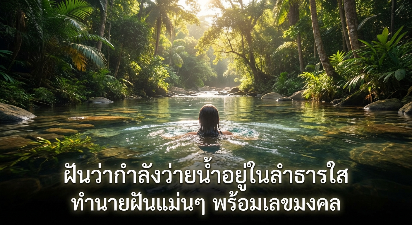 ฝันว่ากำลังว่ายน้ำอยู่ในลำธารใส ทำนายฝันแม่นๆ พร้อมเลขมงคล
