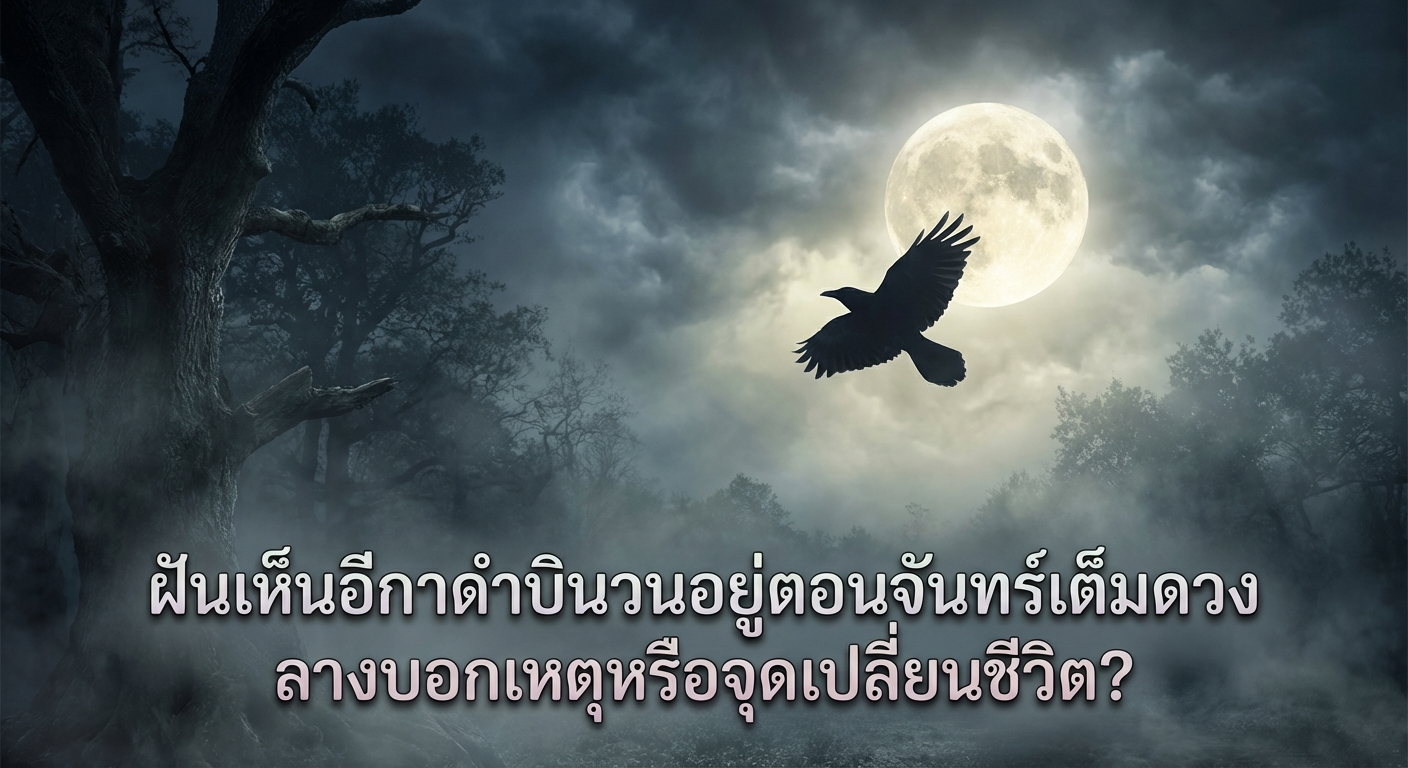ฝันเห็นอีกาดำบินวนอยู่ตอนจันทร์เต็มดวง ลางบอกเหตุหรือจุดเปลี่ยนชีวิต?