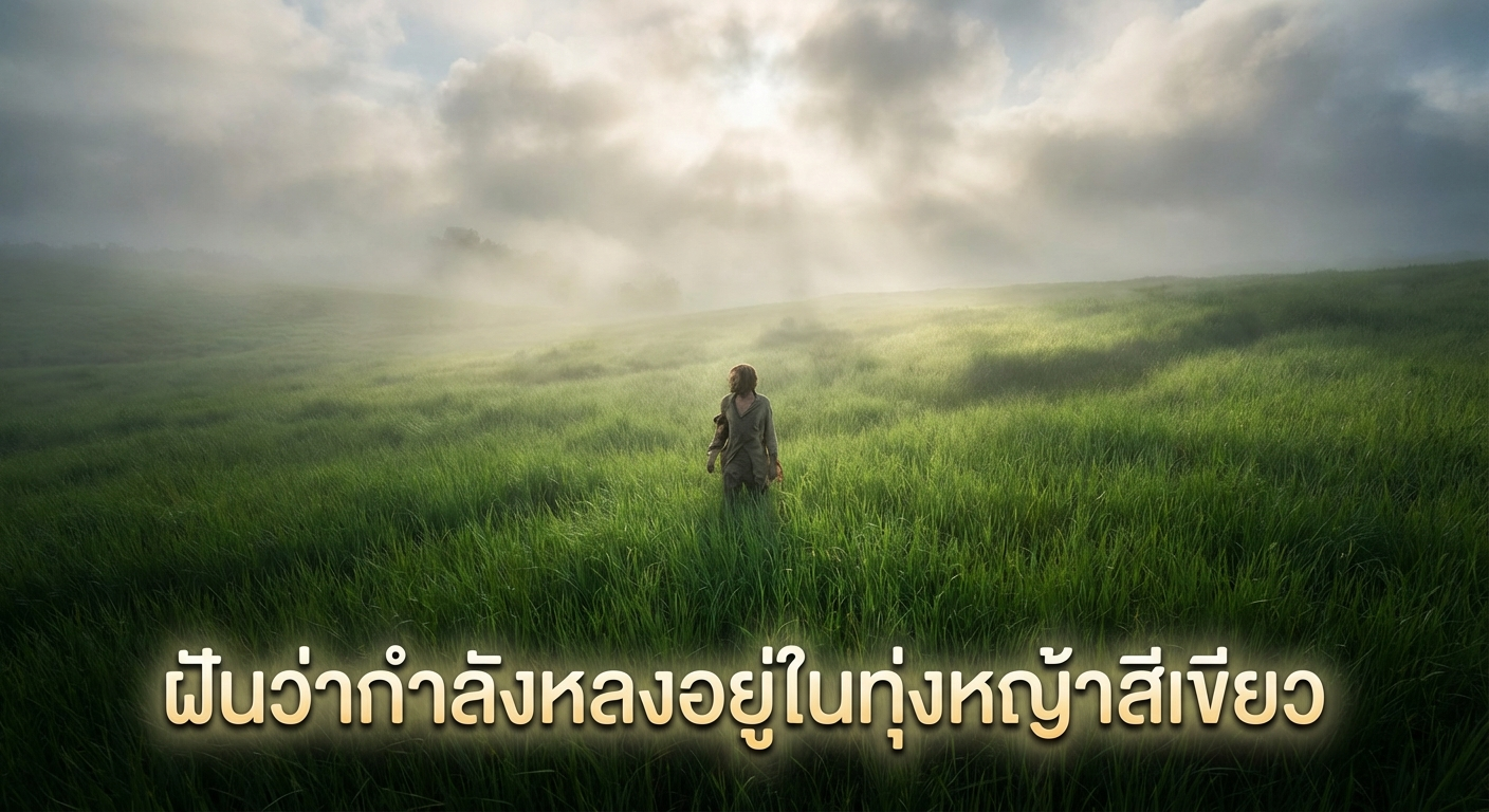 ฝันว่ากำลังหลงอยู่ในทุ่งหญ้าสีเขียว