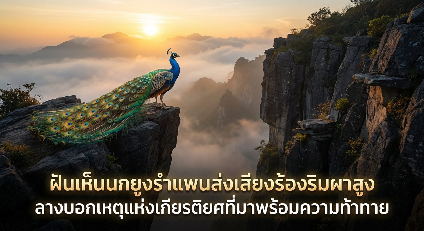 ฝันเห็นนกยูงรำแพนส่งเสียงร้องริมผาสูง ลางบอกเหตุแห่งเกียรติยศที่มาพร้อมความท้าทาย