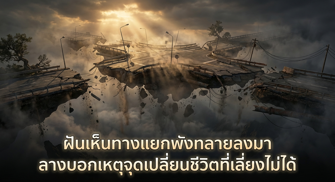 ฝันเห็นทางแยกพังทลายลงมา ลางบอกเหตุจุดเปลี่ยนชีวิตที่เลี่ยงไม่ได้