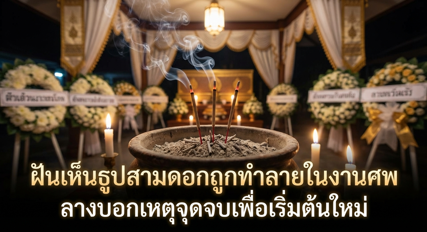 ฝันเห็นธูปสามดอกถูกทำลายในงานศพ ลางบอกเหตุจุดจบเพื่อเริ่มต้นใหม่